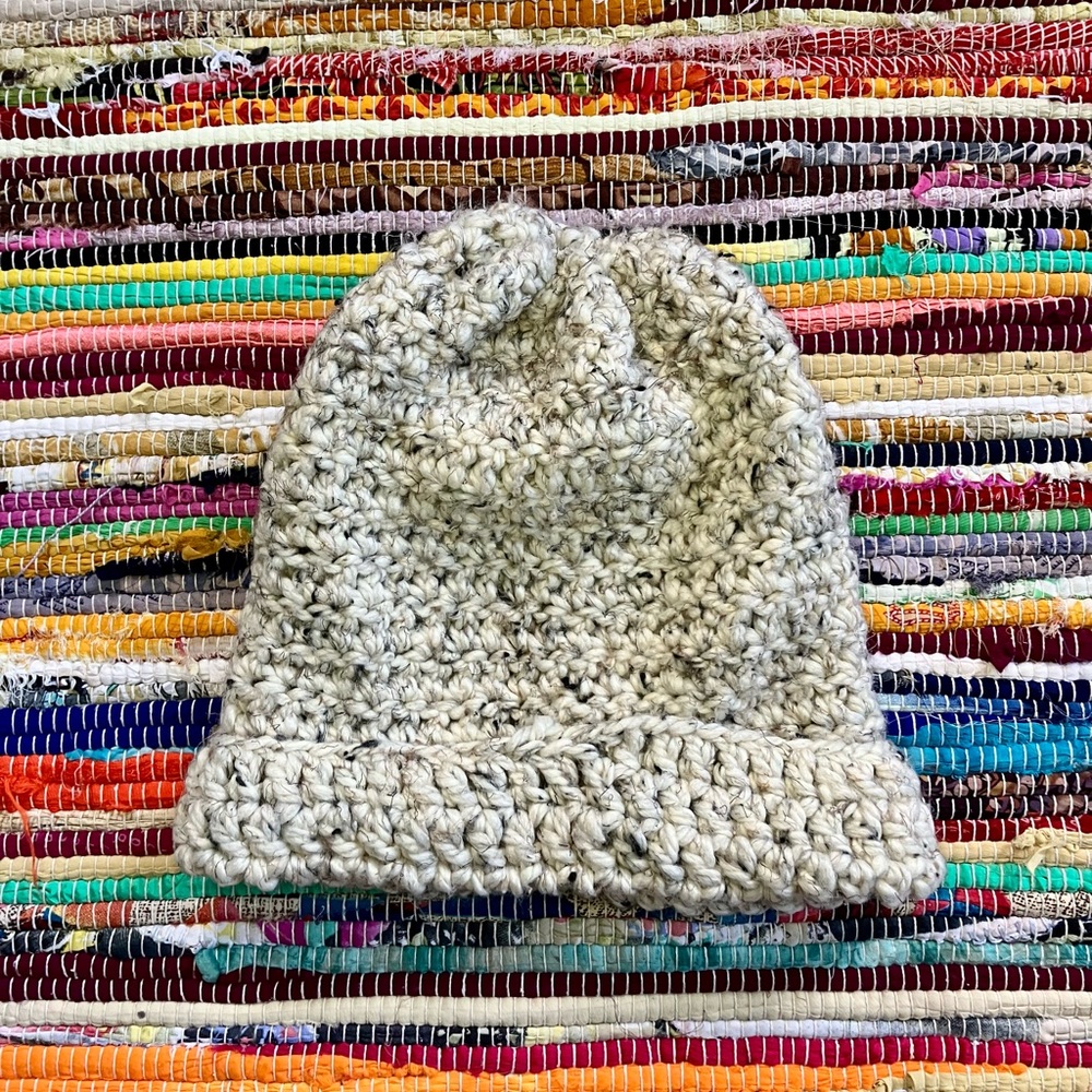Handmade knit beanie hat